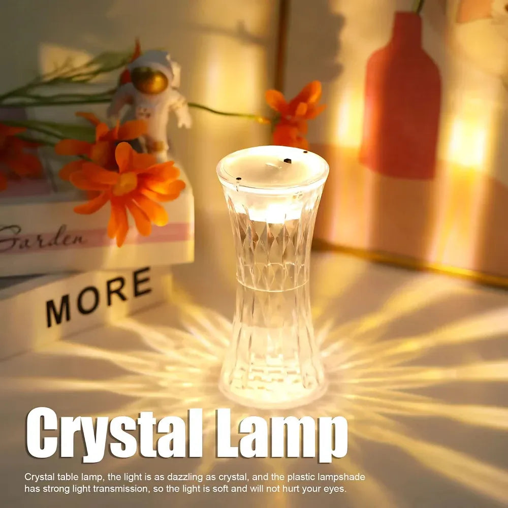 Crystal night light lamp - home decor