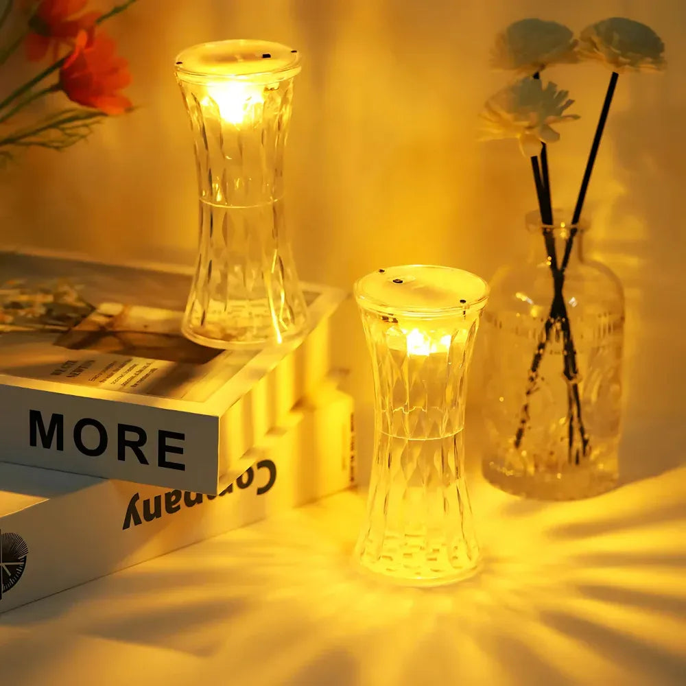 Crystal night light lamp - home decor