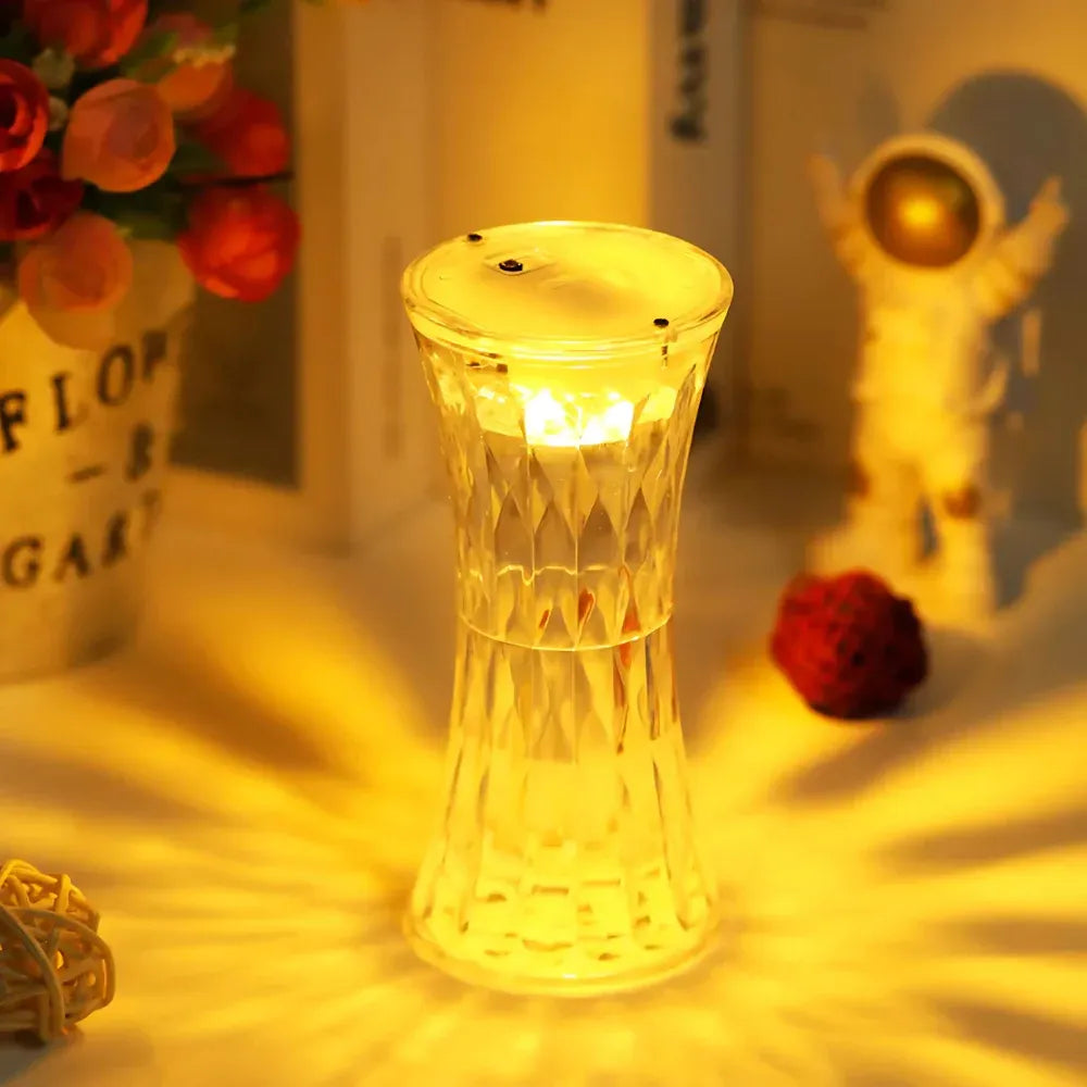 Crystal night light lamp - home decor