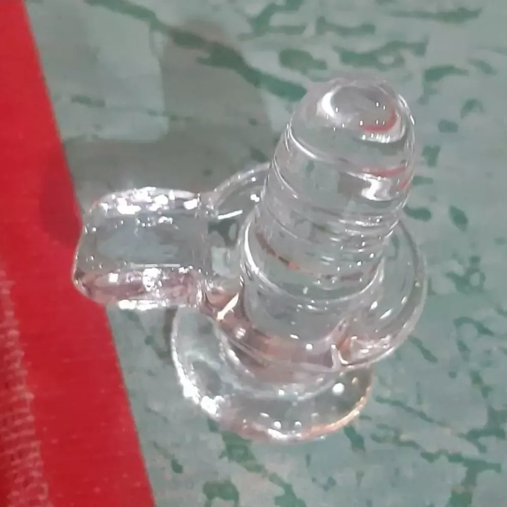 Crystal shivling showpiece - home essentials