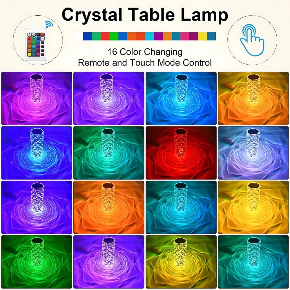 Crystal touch night light - home decor