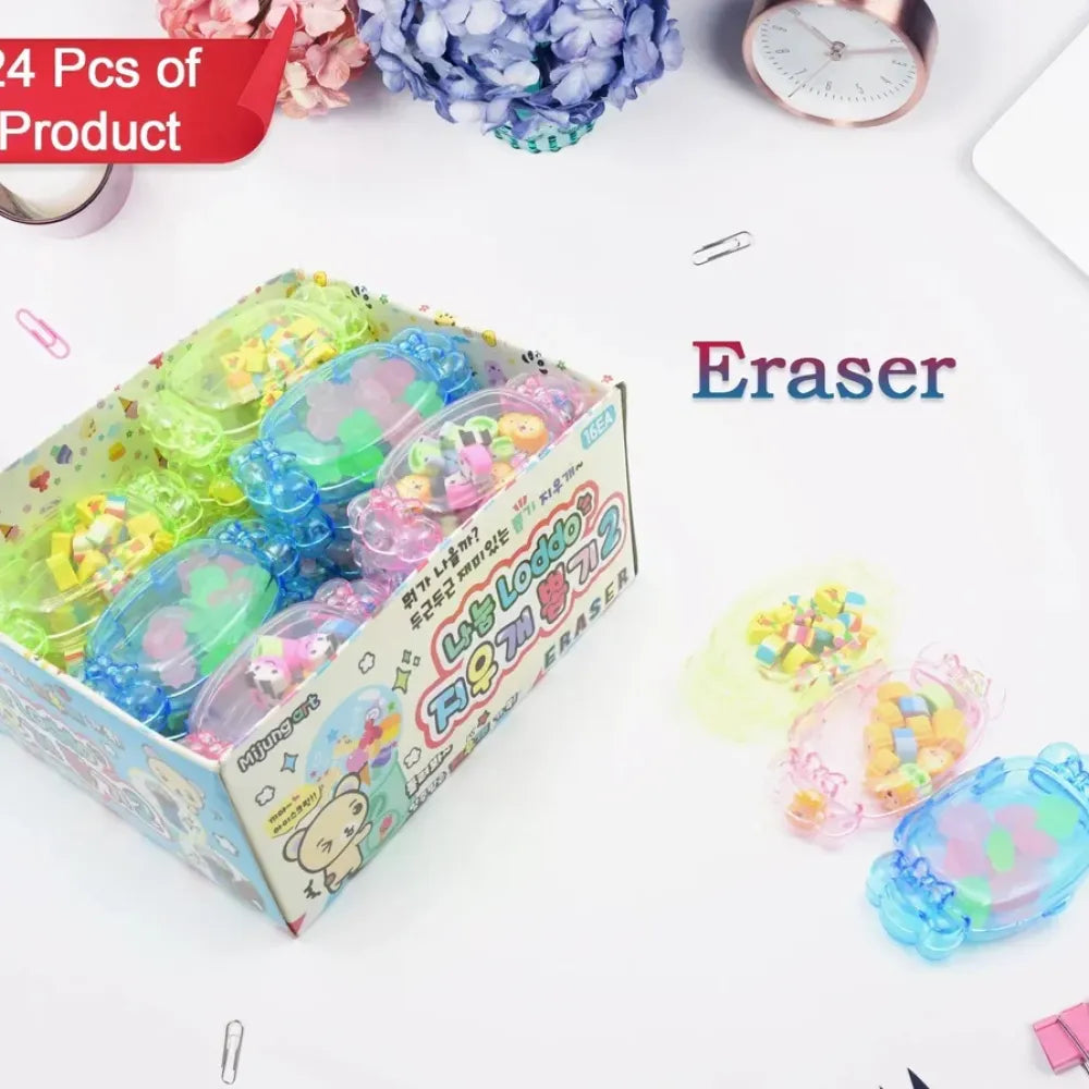 Cute bulk eraser set - office