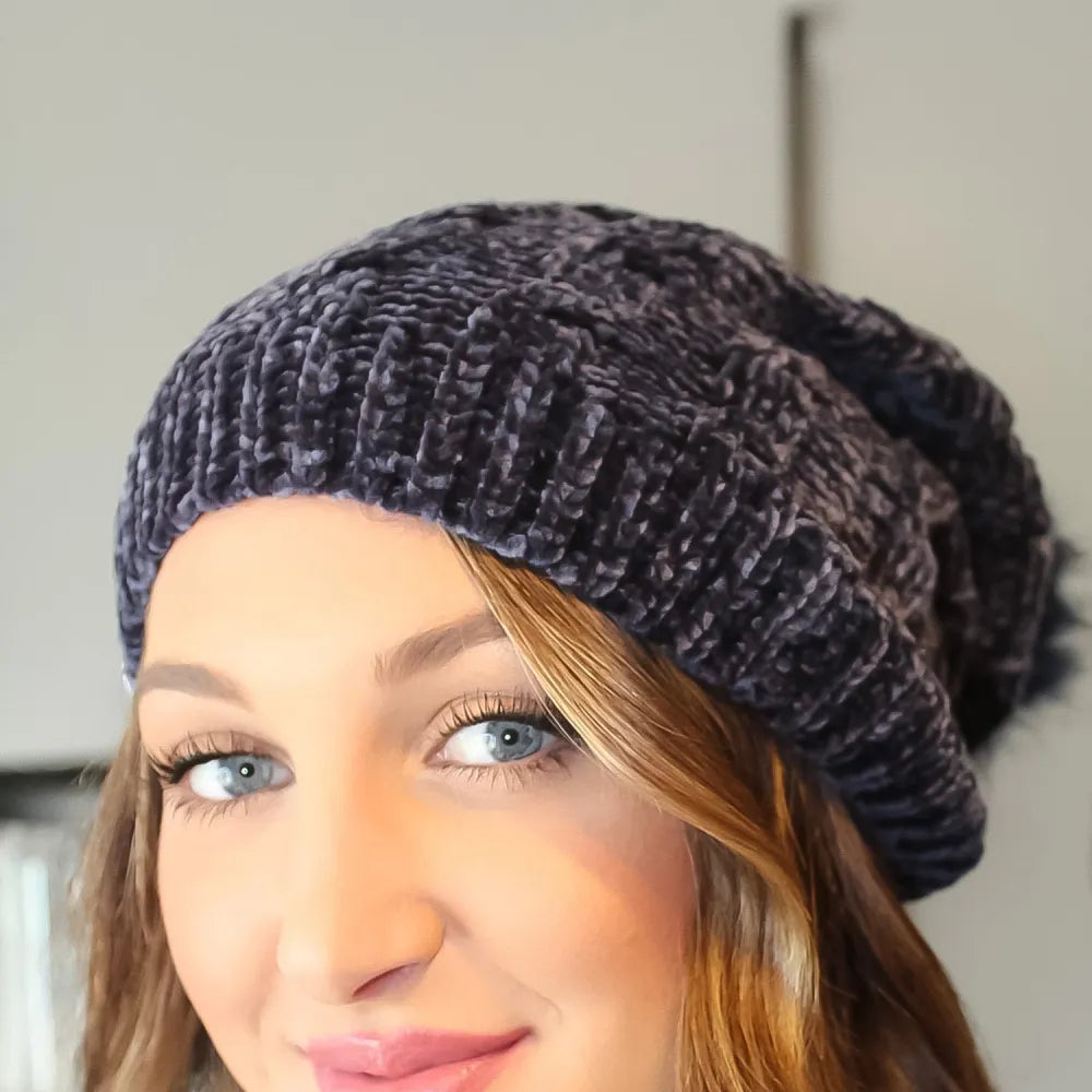 Cute knit winter cap for girls- 1 pc - health & beauty