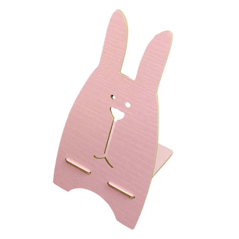 Cute rabbit wood phone stand - electronics