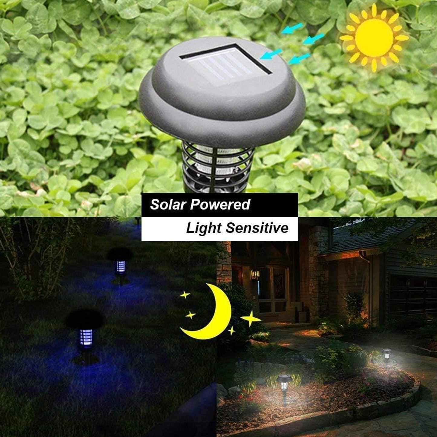 Solar Bug Zapper Light