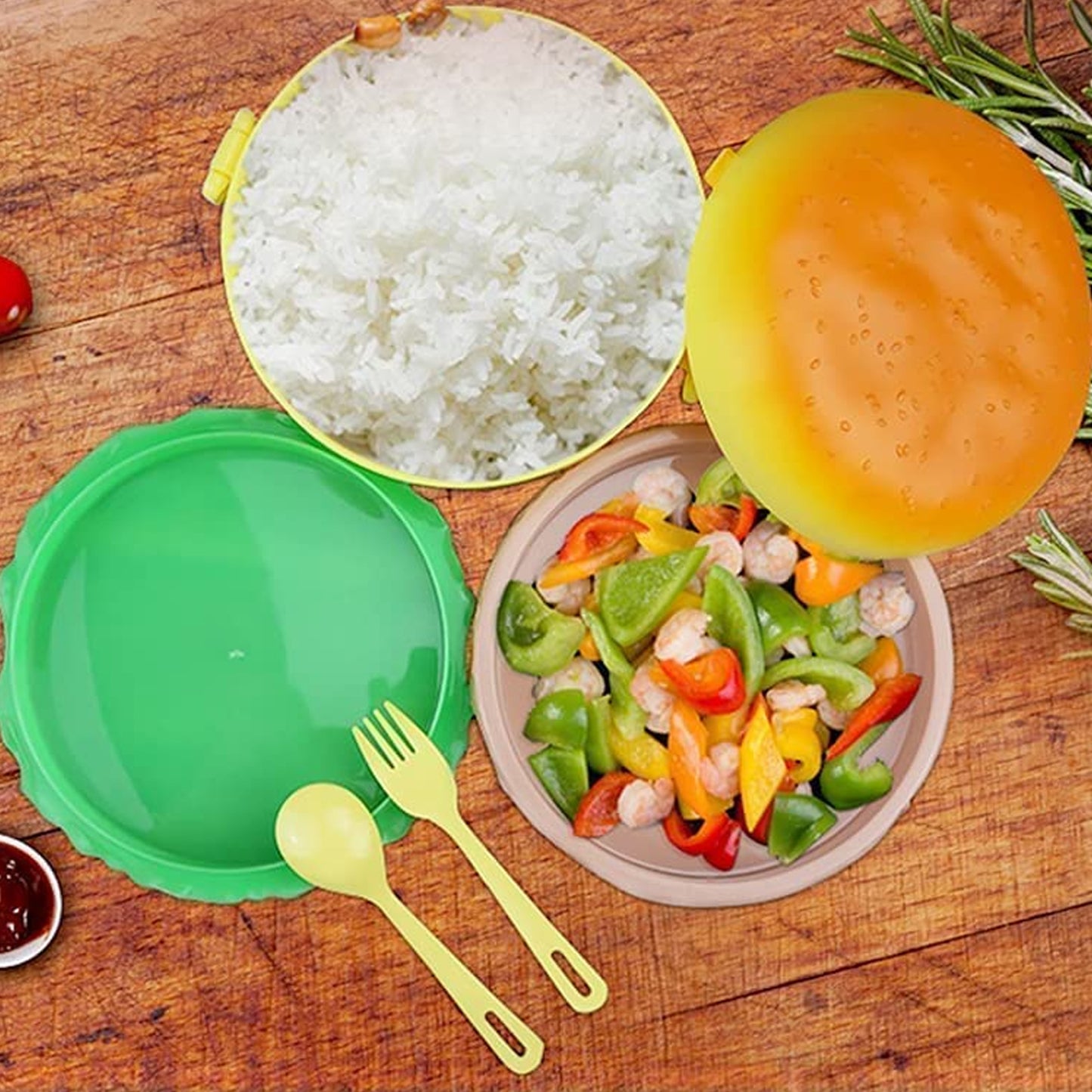 Burger Shape Lunch Box