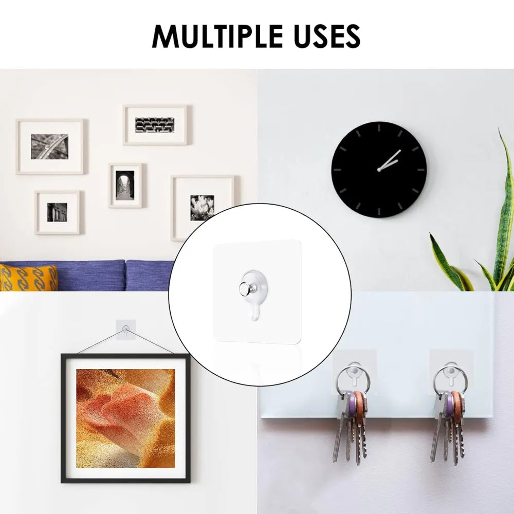 Damage-free adhesive wall hooks - home & kitchen