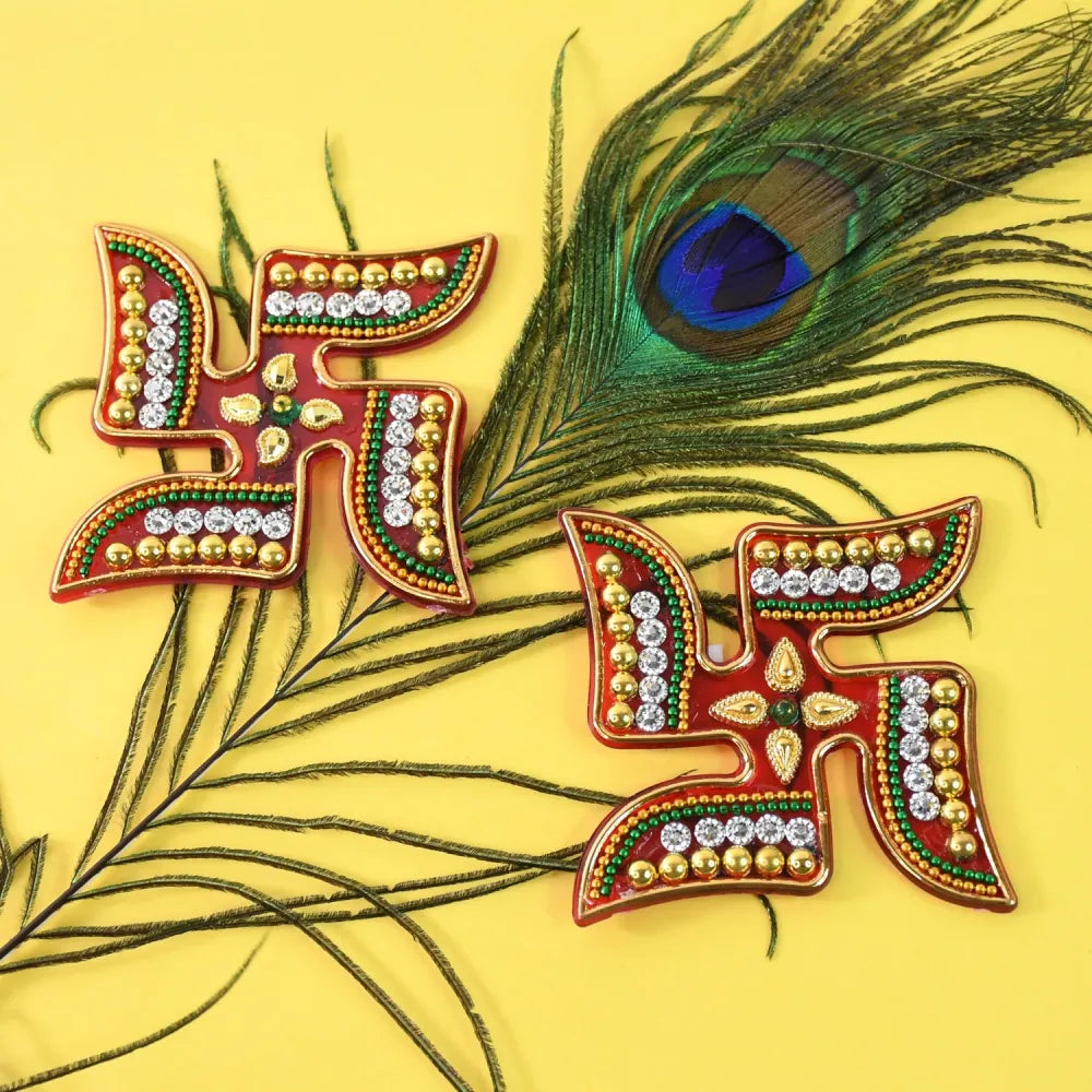 Decorative swastik sticker (2pc set) - home improvement