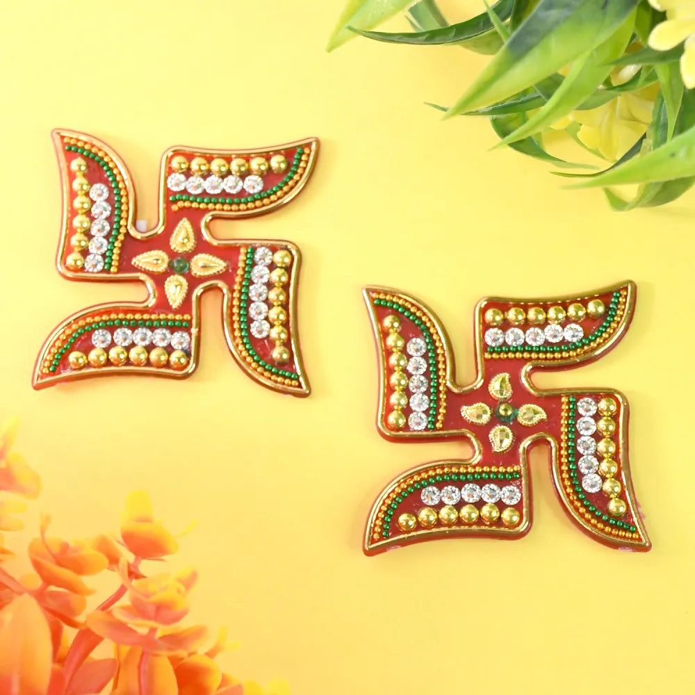 Decorative swastik sticker (2pc set) - home improvement