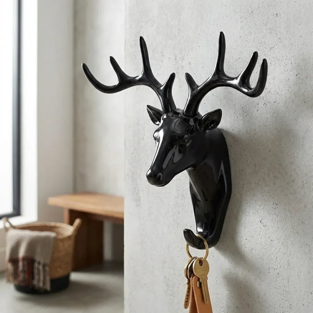 Deer head self-adhesive wall hook - home improvement