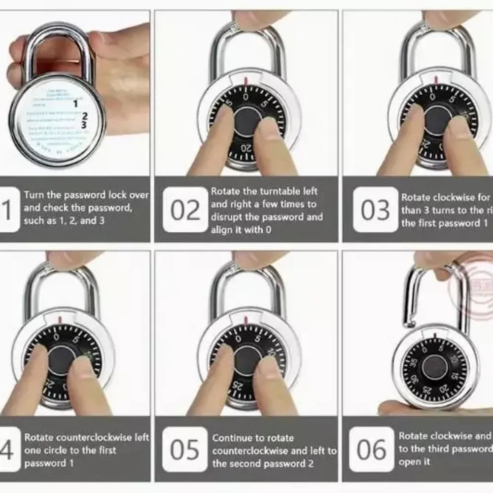Dial combination padlock - home essentials