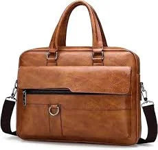 Sleek Faux Leather Messenger Bag