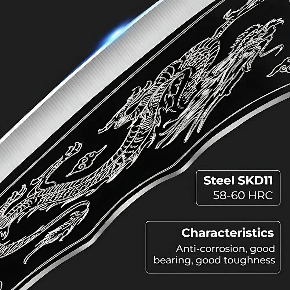 Dragon chopping knife stainless steel blade