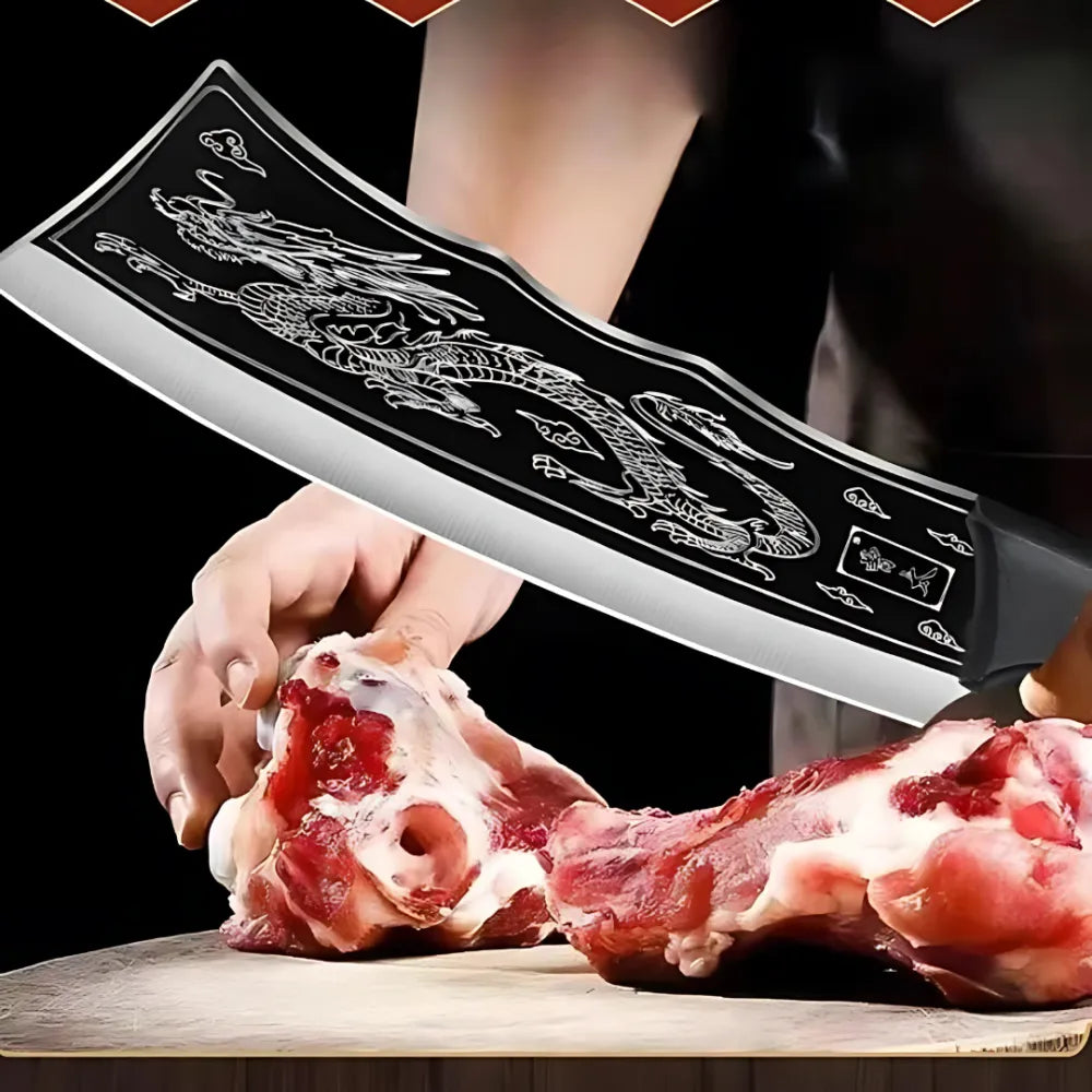 Dragon chopping knife stainless steel blade