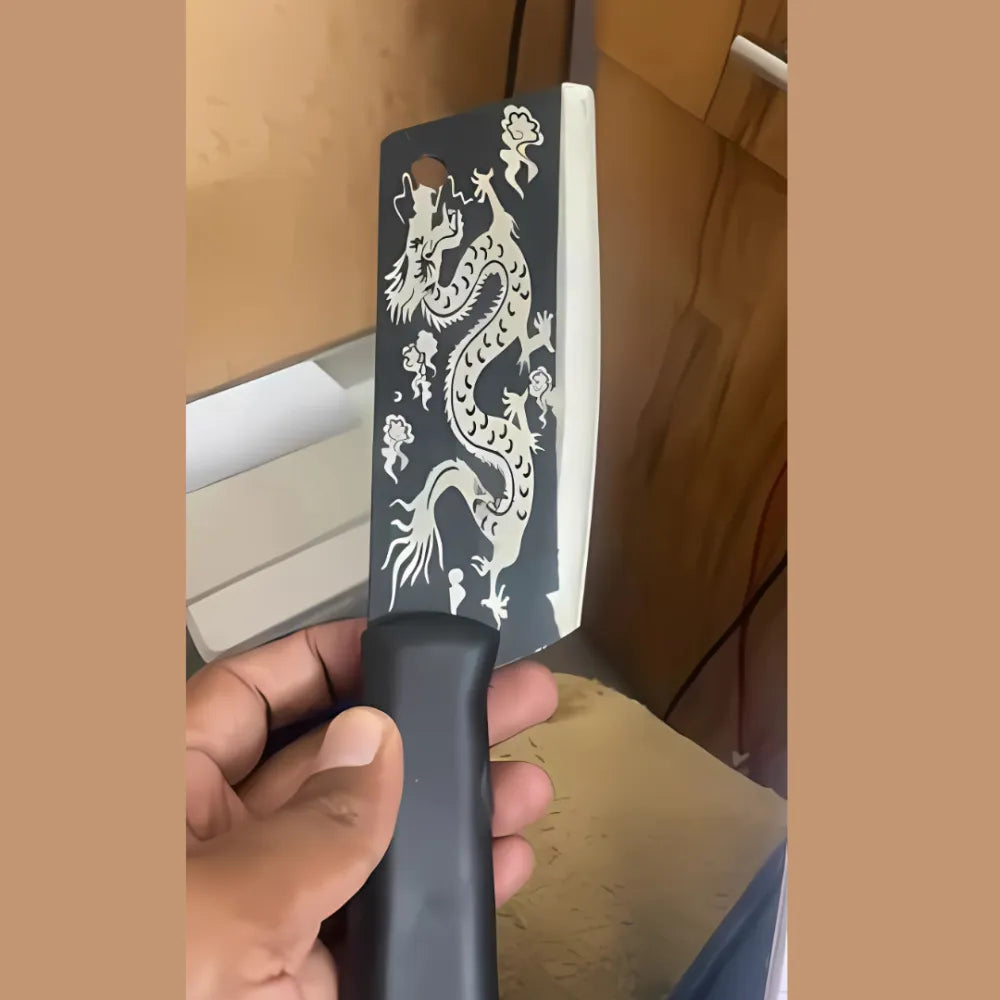 Dragon chopping knife stainless steel blade