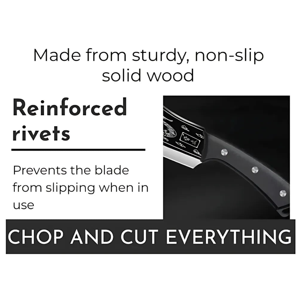 Dragon chopping knife stainless steel blade