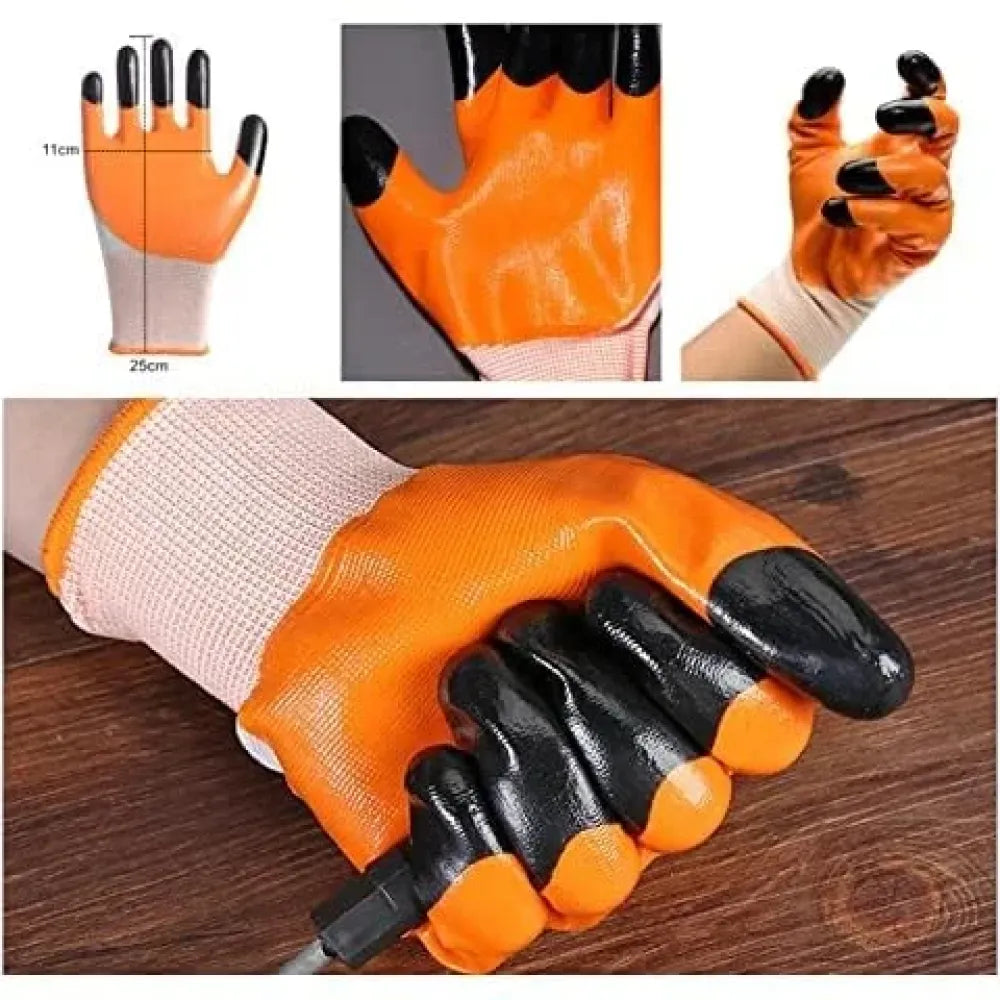 Durable nitrile safety gloves