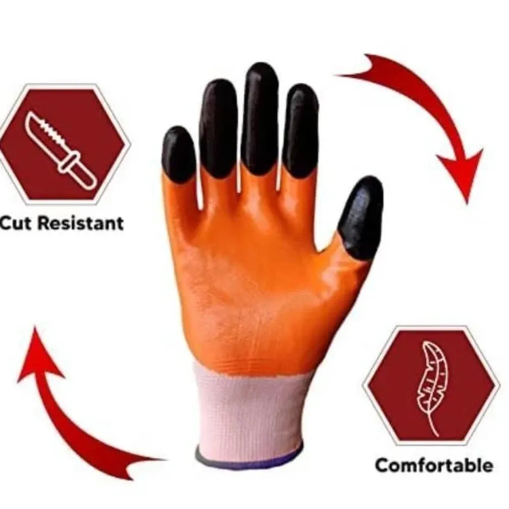 Durable nitrile safety gloves
