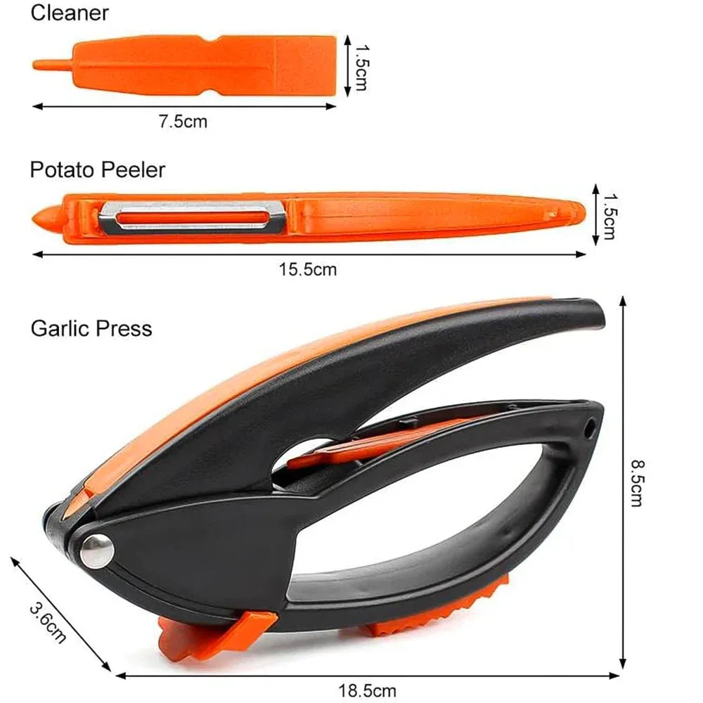 Easy-clean garlic press tool - home & kitchen