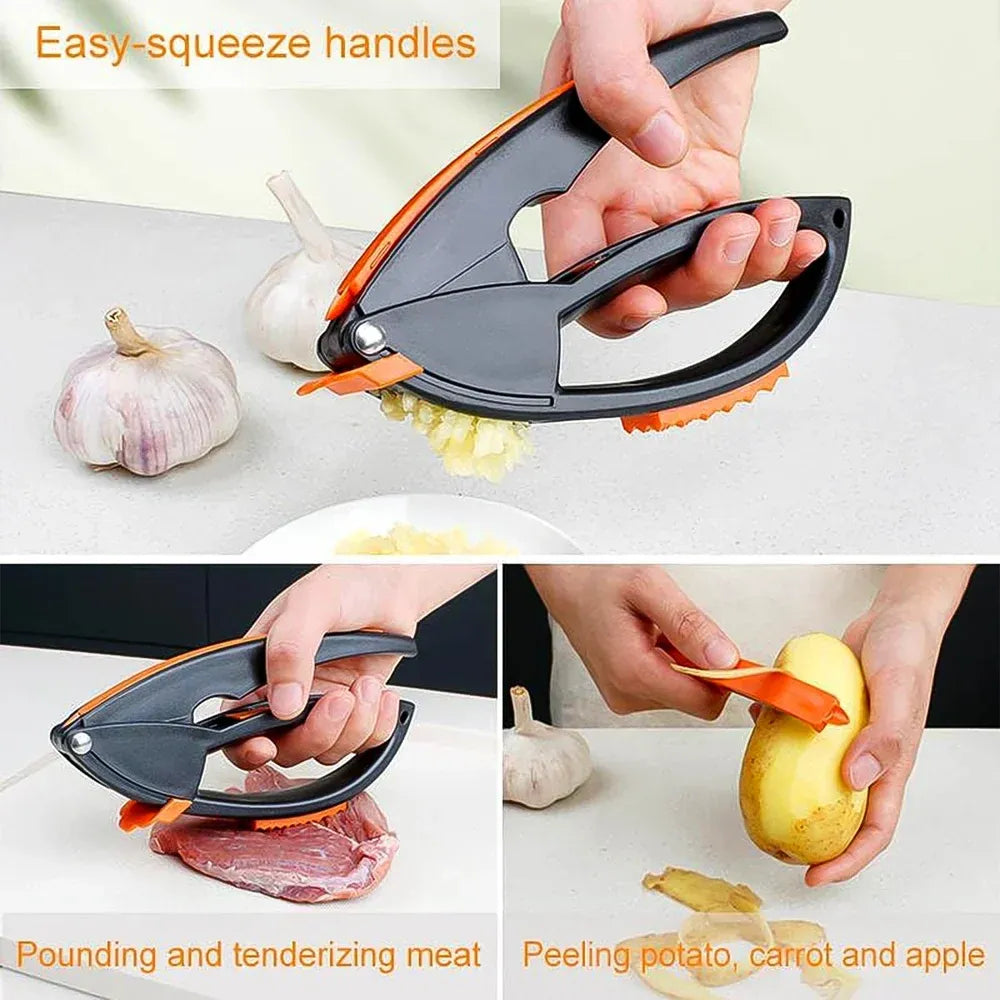 Easy-clean garlic press tool - home & kitchen