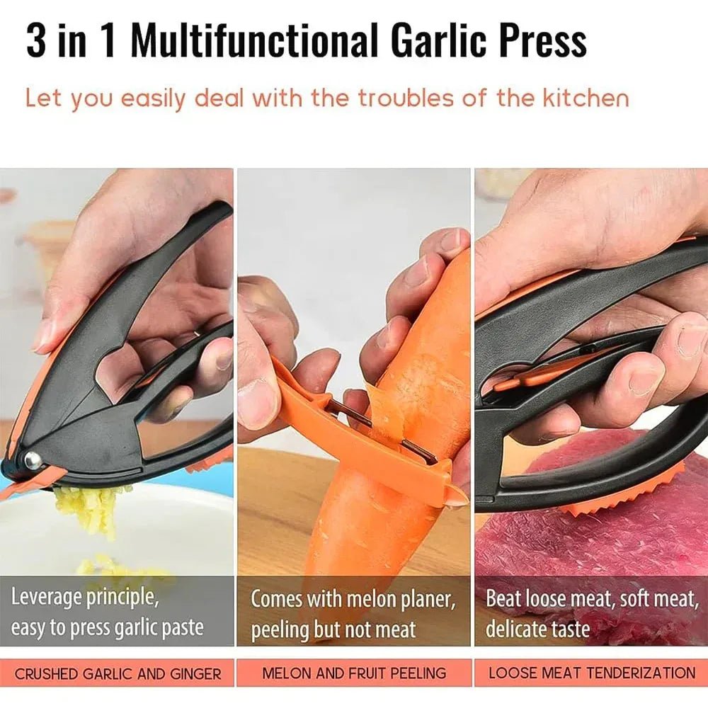 Easy-clean garlic press tool - home & kitchen