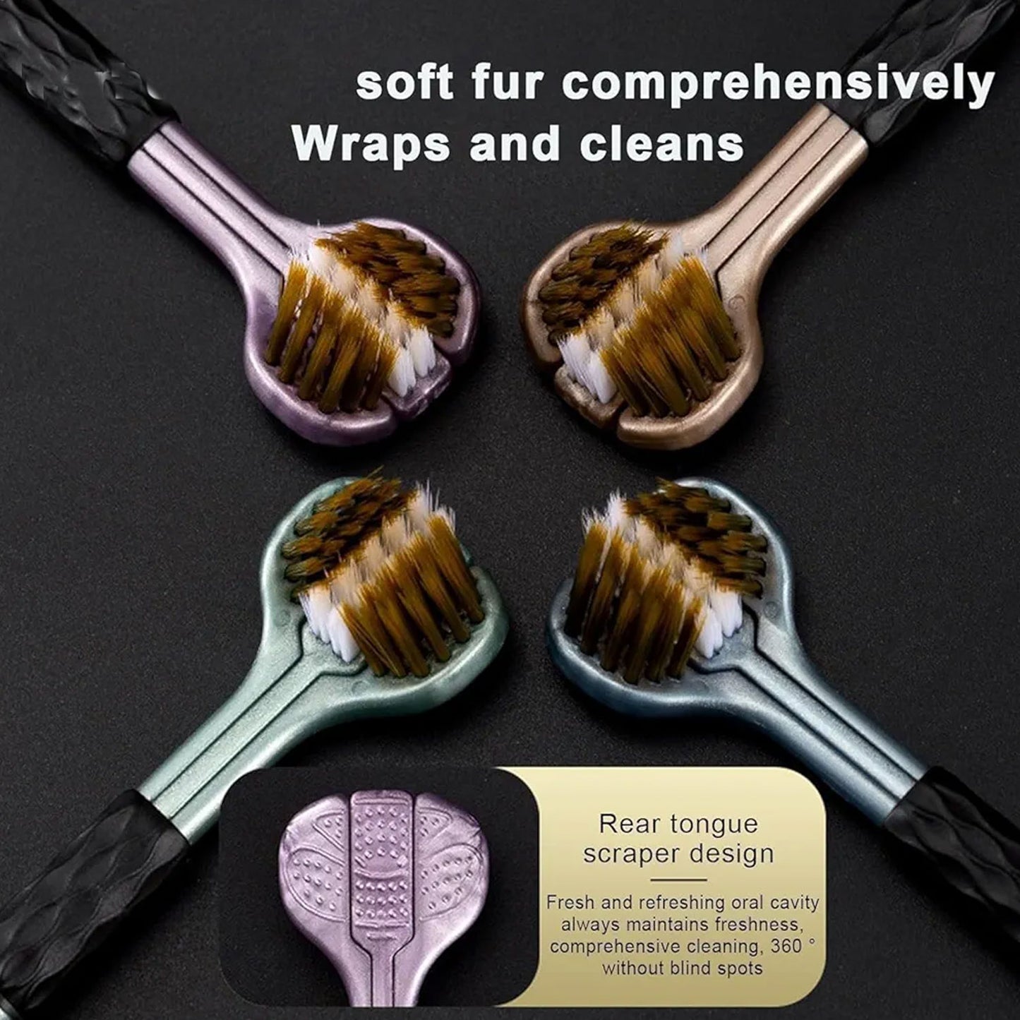 360° Soft-Bristle Toothbrush Set