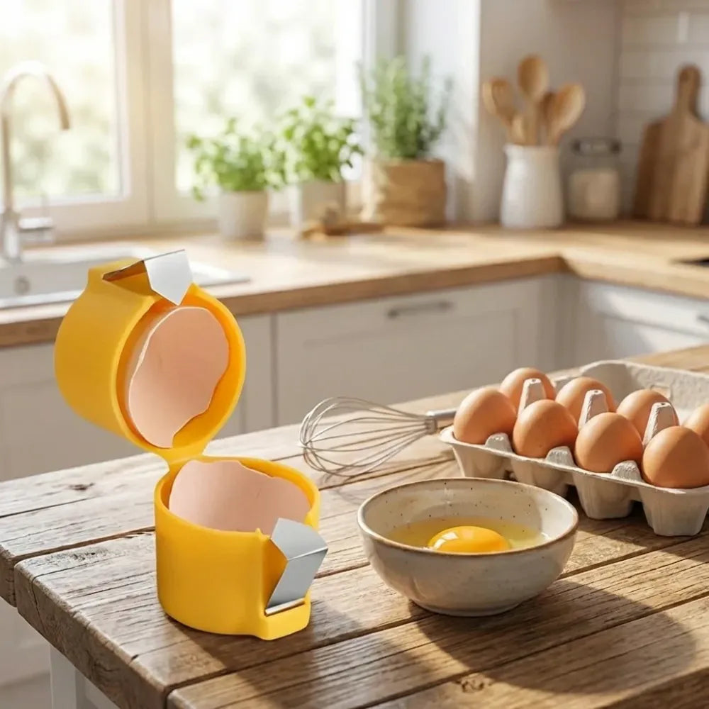 Effortless egg cracker & separator - home kitchen