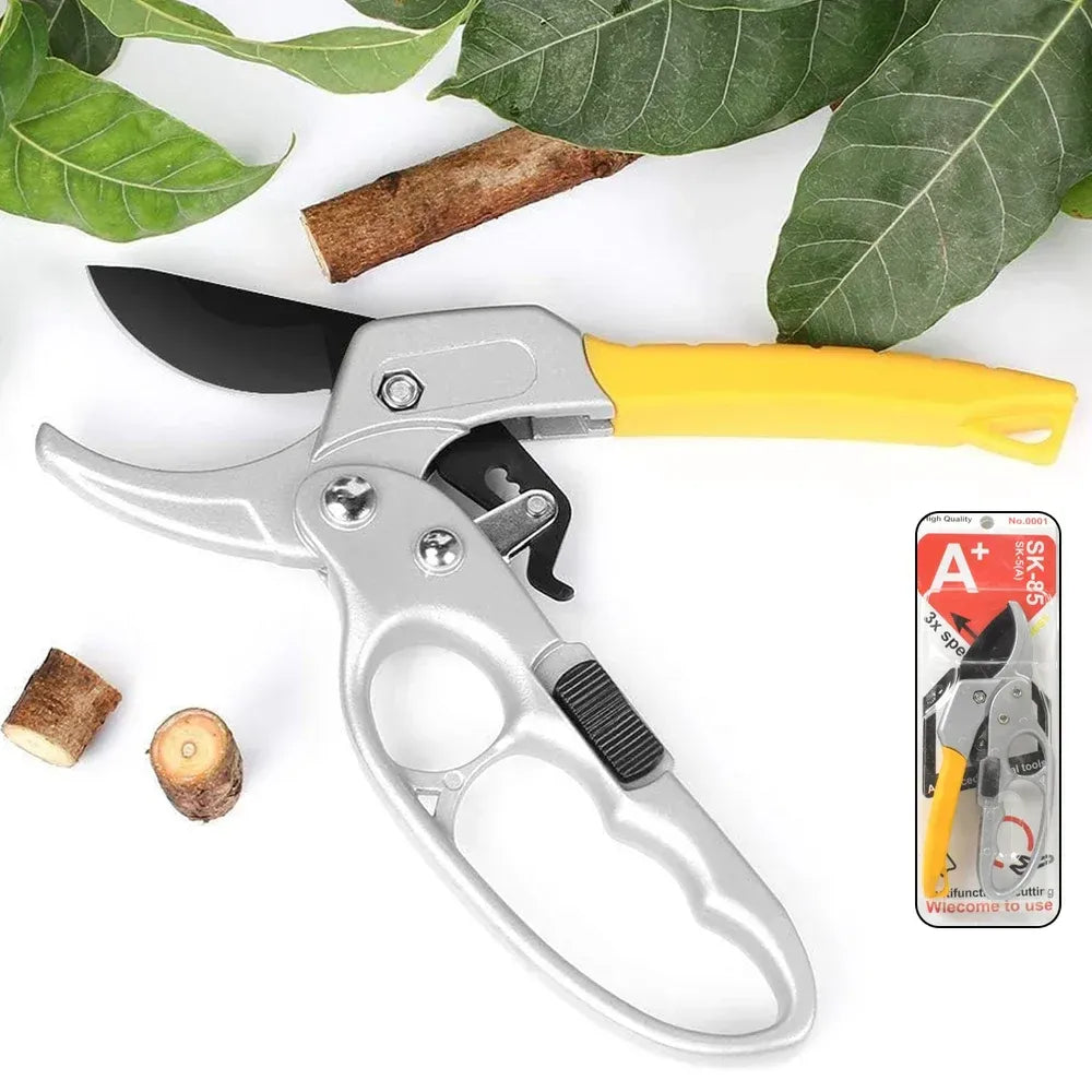 Effortless ratcheting pruning shears - garden