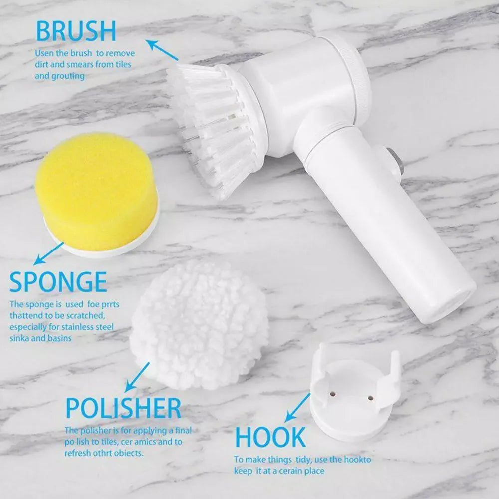 Electric spin scrubber 5-in-1 - home improvement