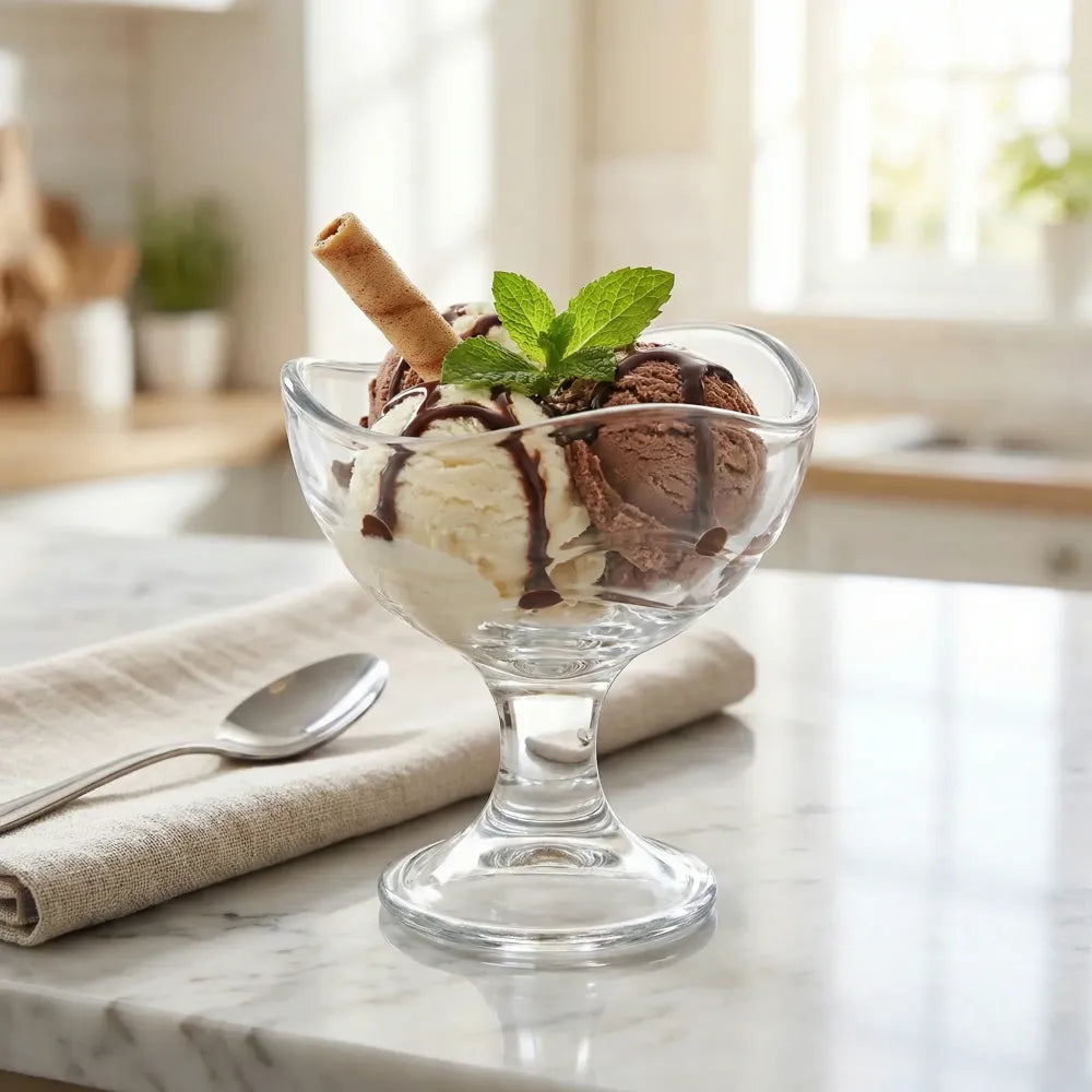 Elegant glass dessert bowls - home & kitchen