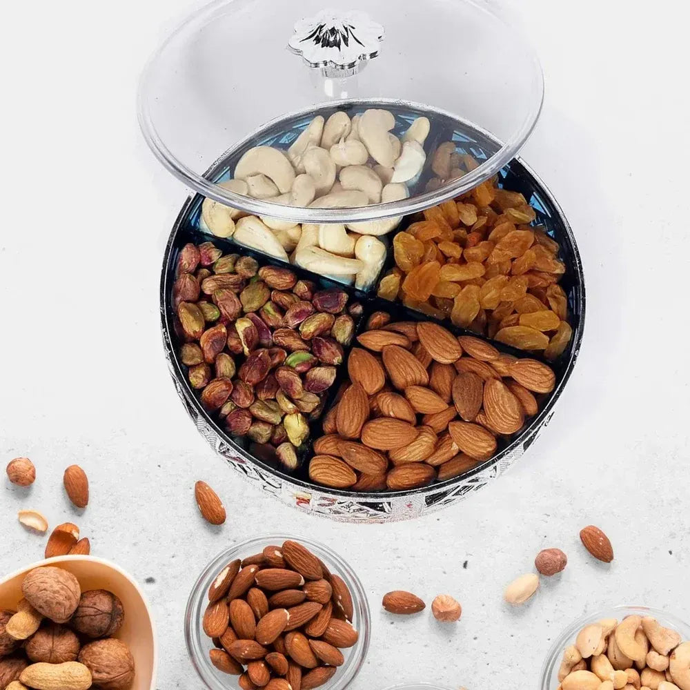 Elegant silver dry fruit box - kitchen tool