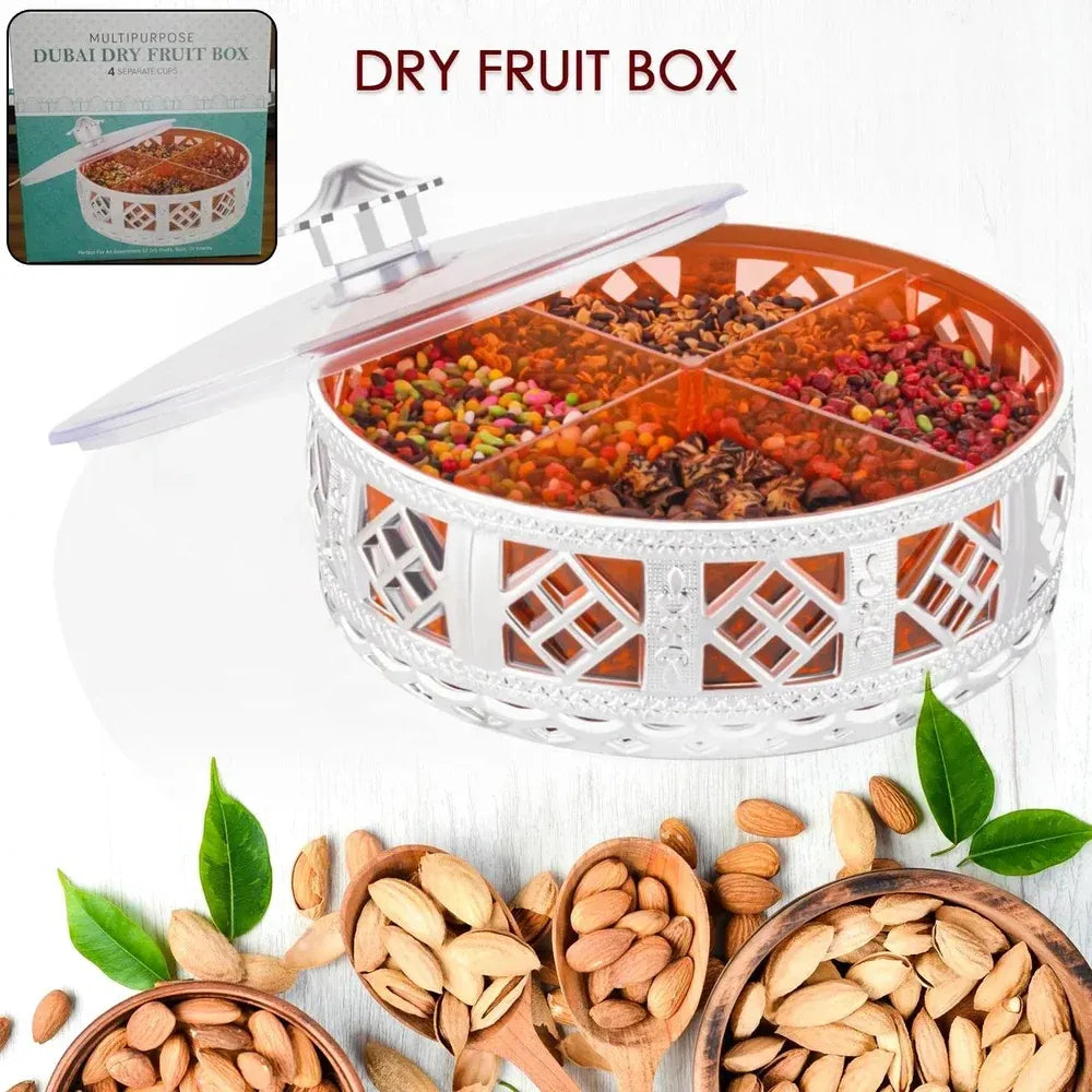 Elegant silver dry fruit box - kitchen tool