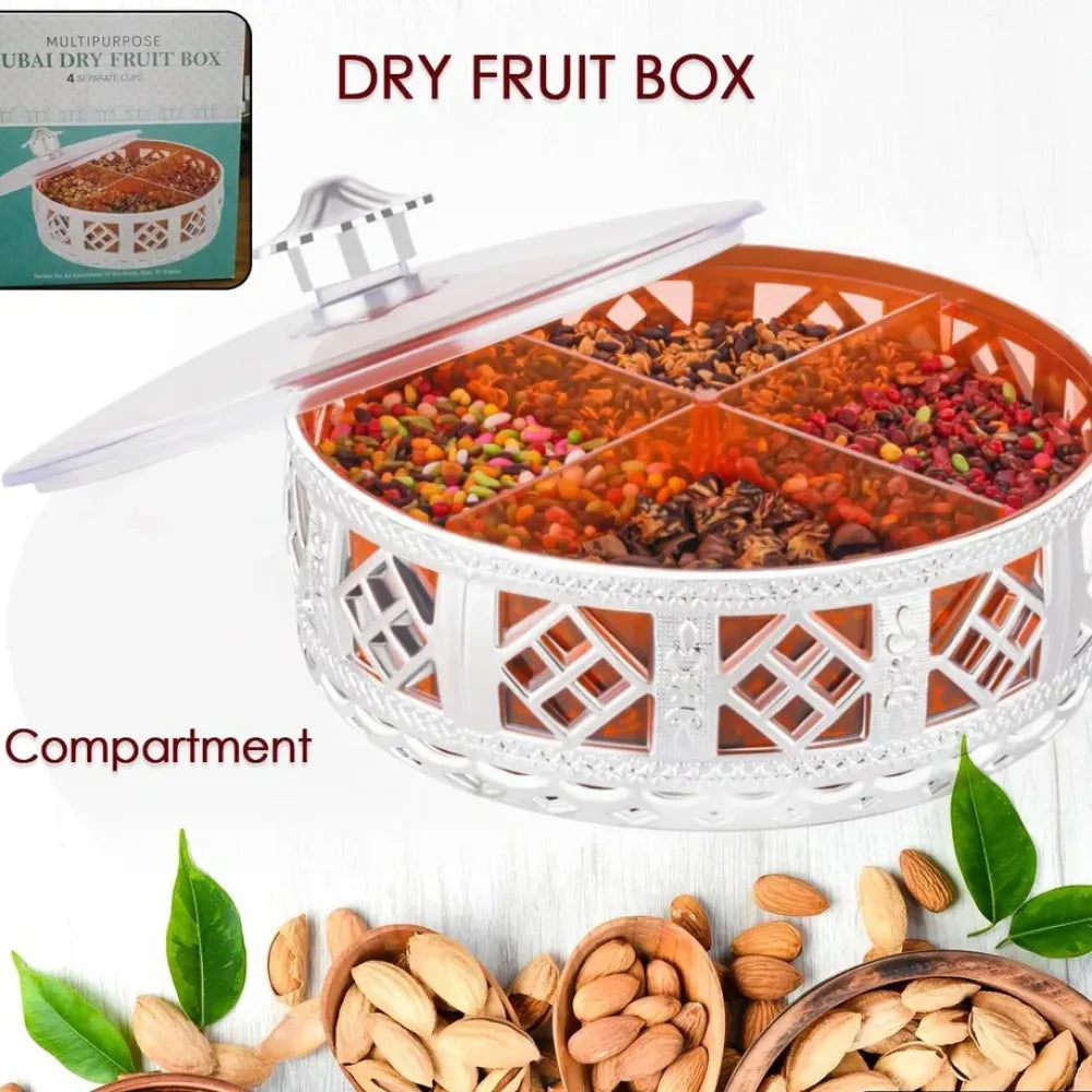 Elegant silver dry fruit box - kitchen tool