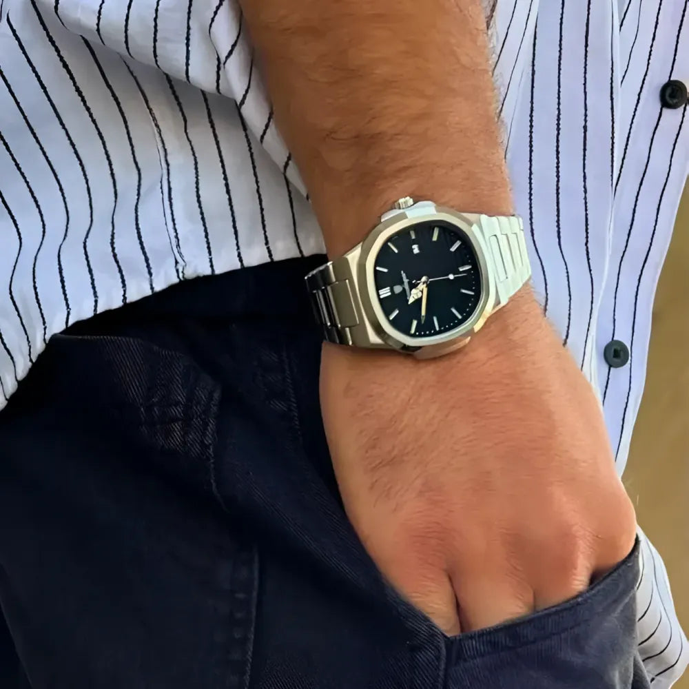 Elegant stainless steel watch