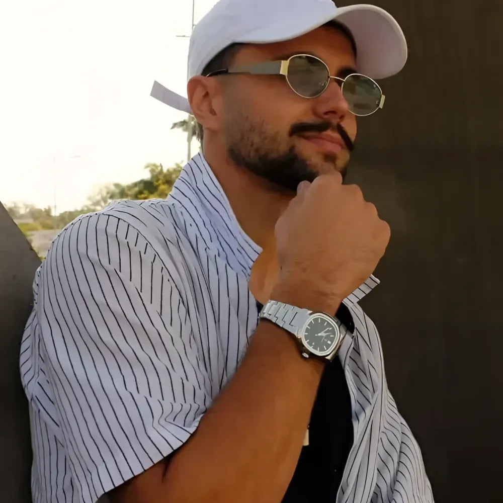 Elegant stainless steel watch