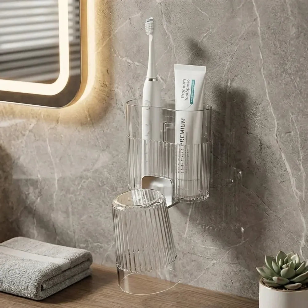 Elegant toothbrush holder stand - home essentials