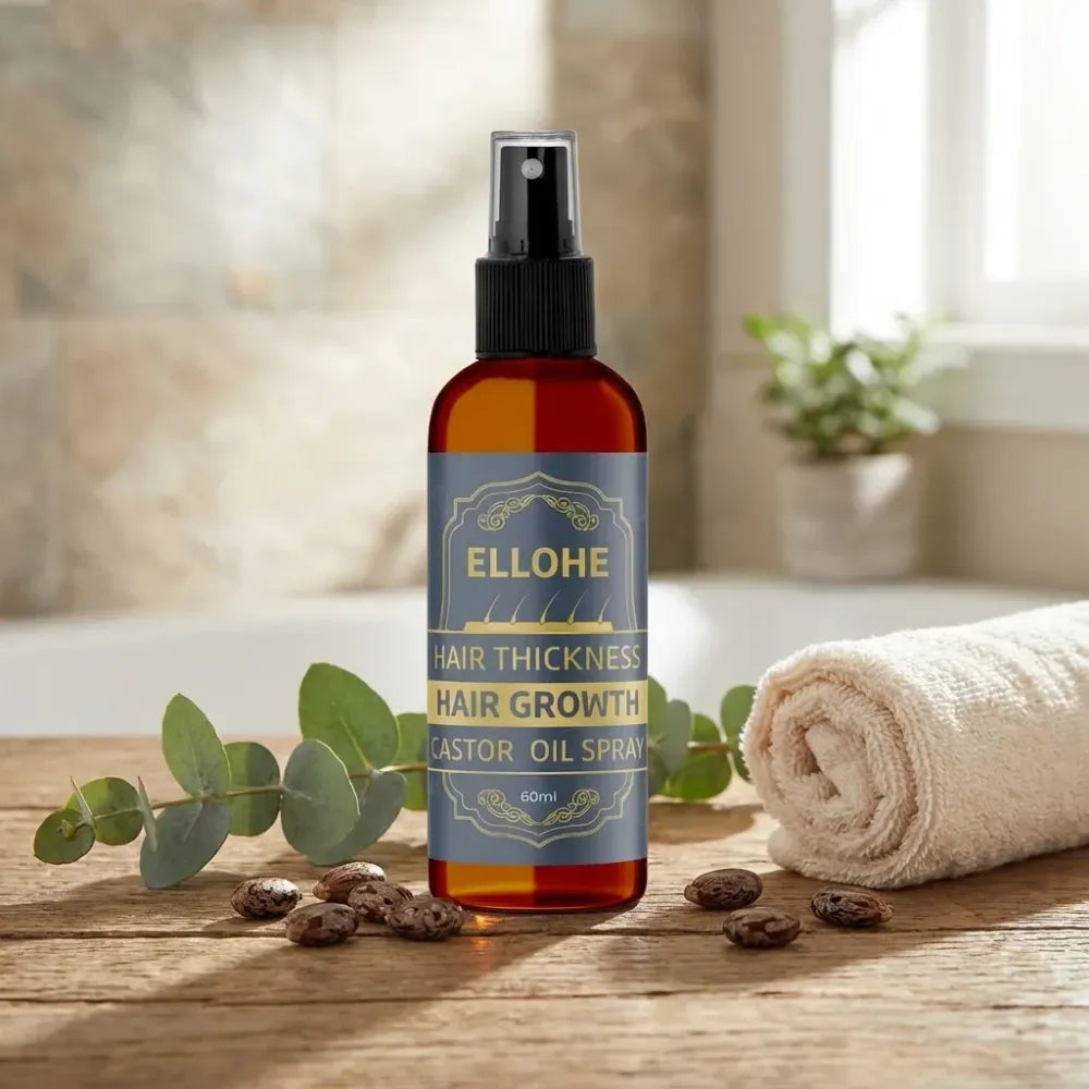 Ellohe hair thickness growth castor oil spray 120ml pack of 2