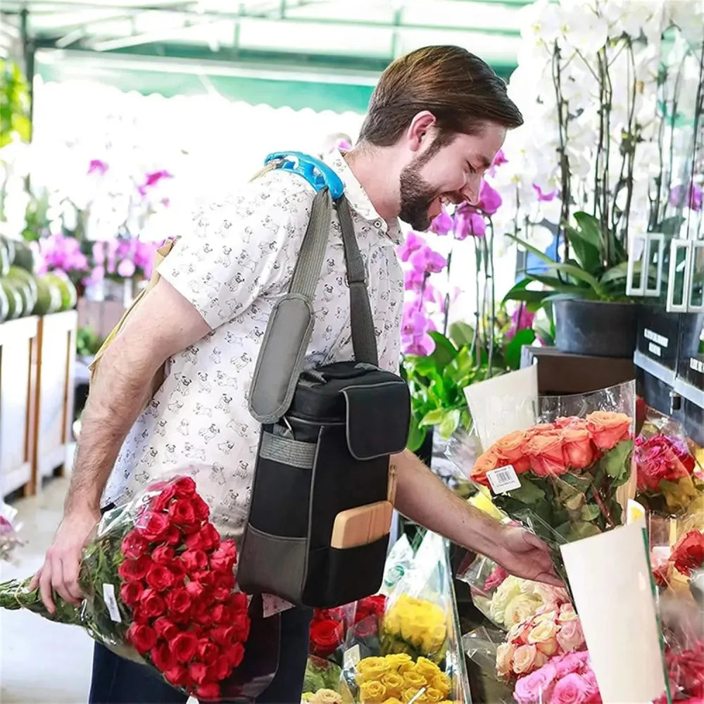 Ergonomic hands-free bag carrier - home improvement