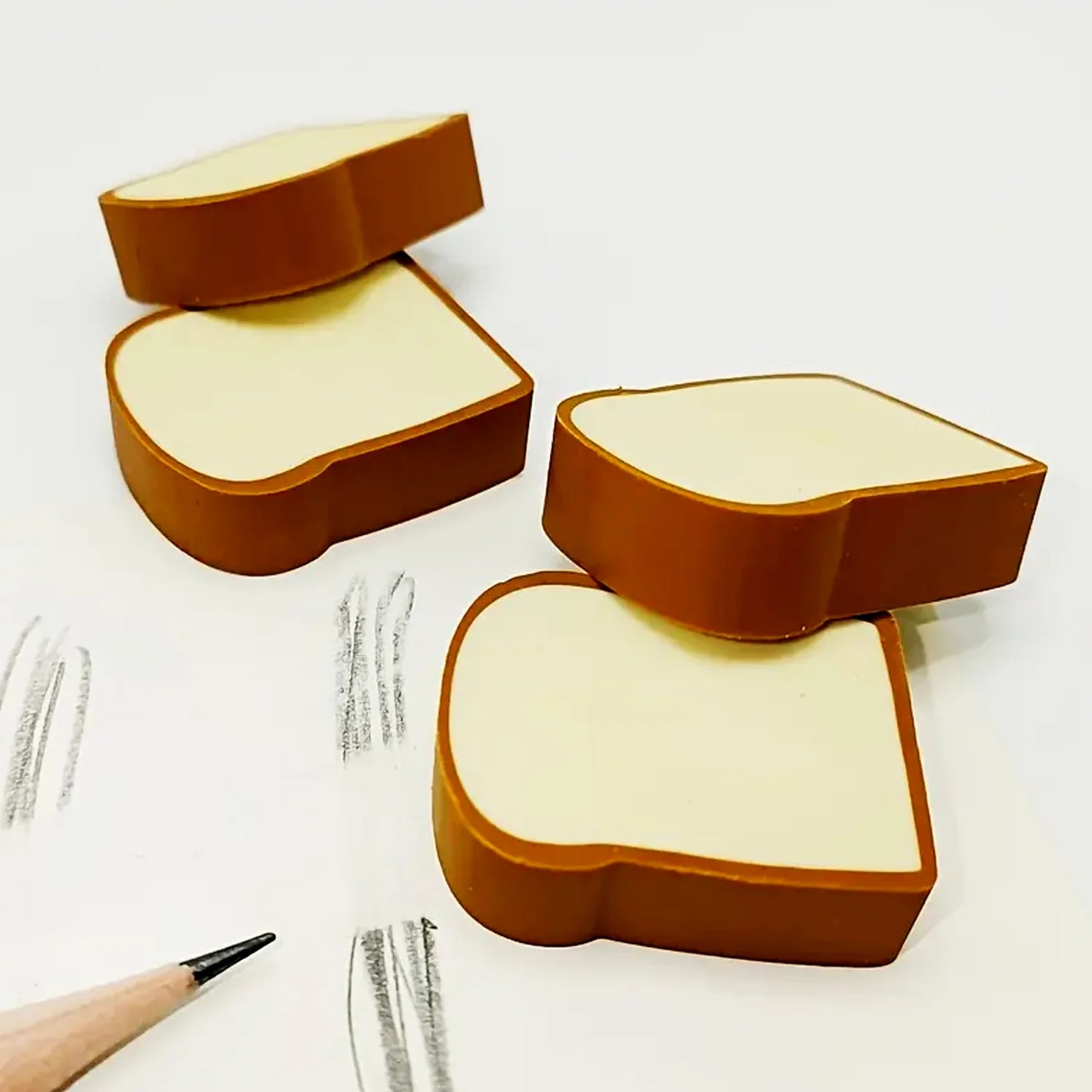 Fun Toast Bread Erasers