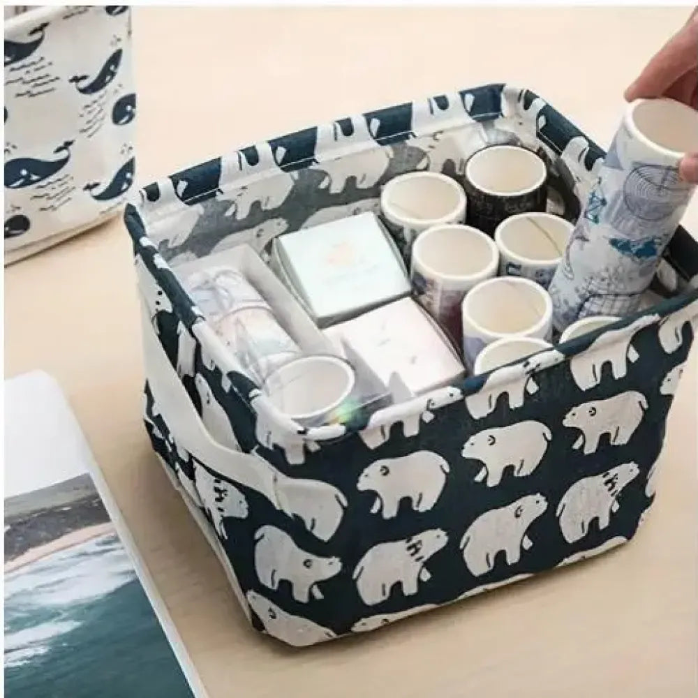 Fabric desktop storage basket – pack of 1