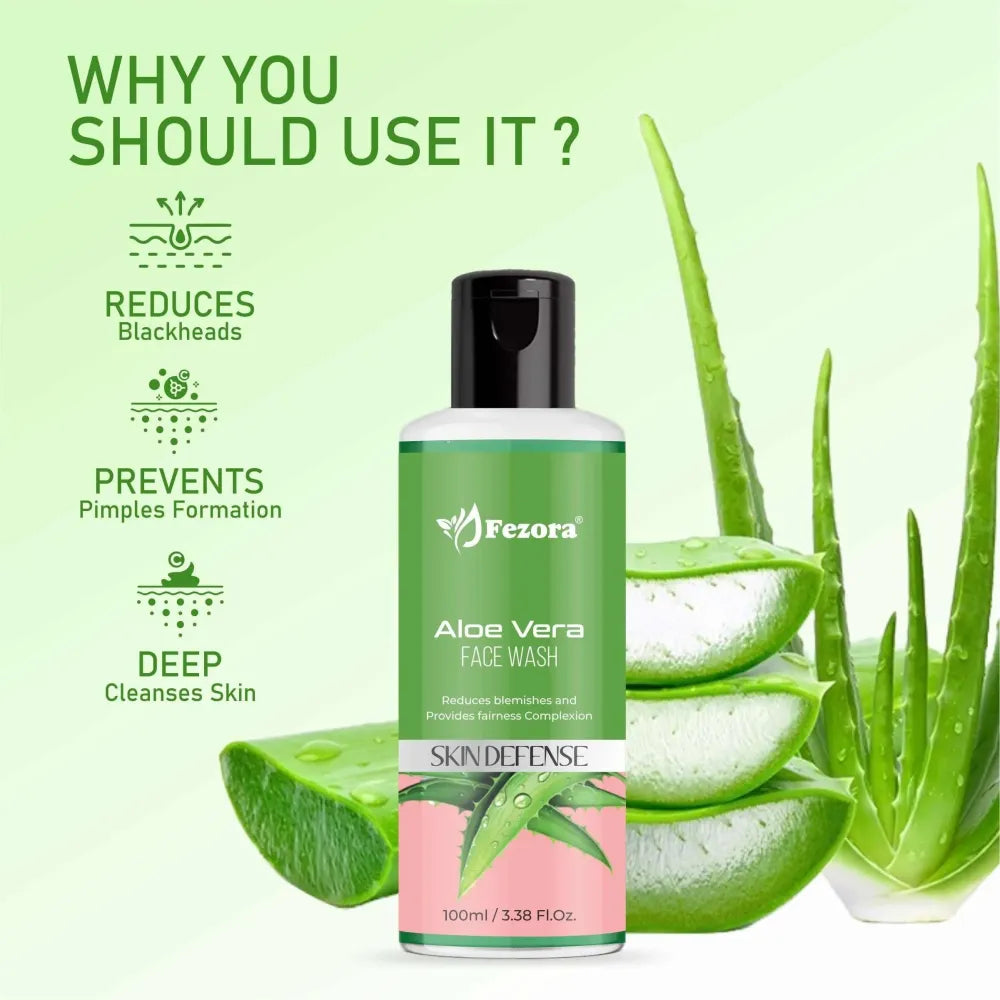 Fezora aloe vera face wash – 100ml