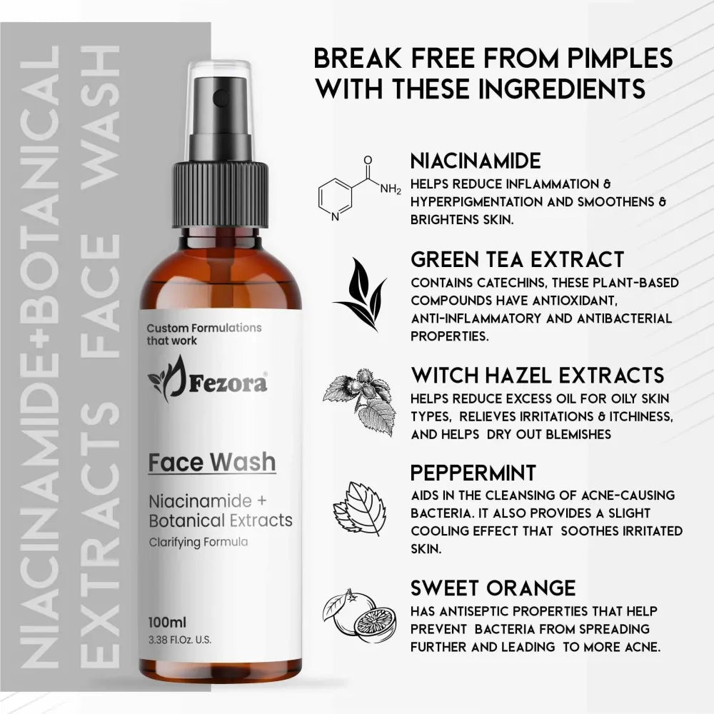 Fezora niacinamide face wash