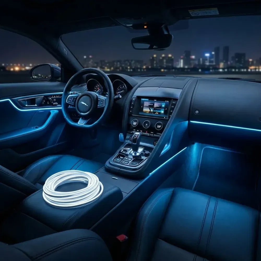 Flexible wire car interior led strip