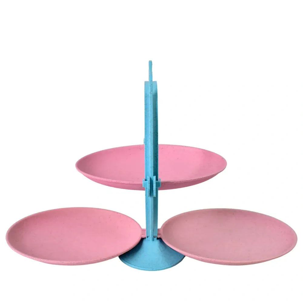 Foldable 3-tier fruit tray - home & kitchen