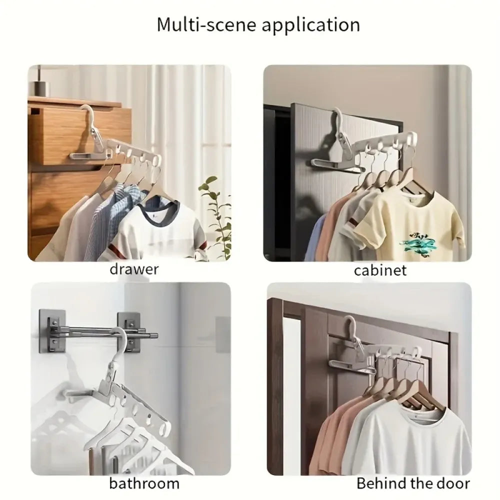 Foldable 5-hole clothes hanger - home improvement