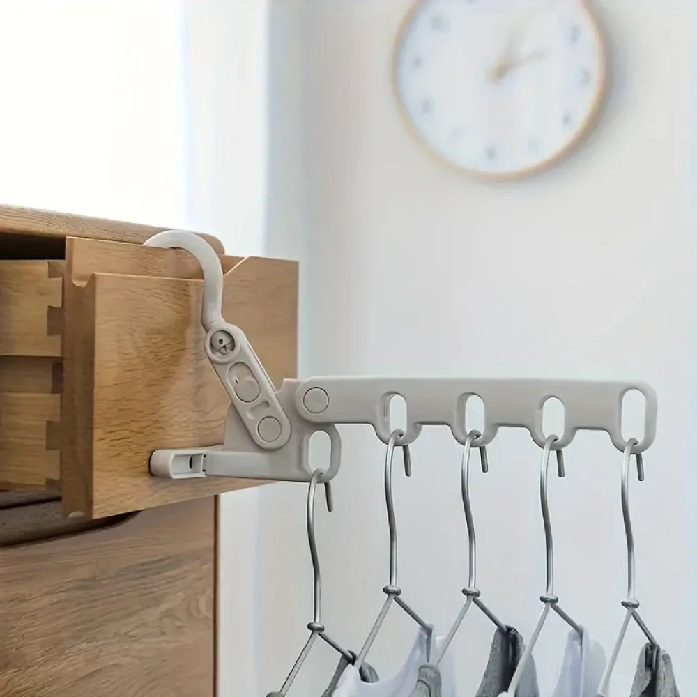 Foldable 5-hole clothes hanger - home improvement