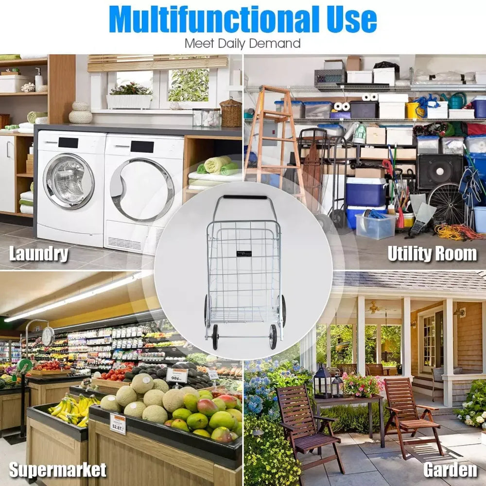Foldable heavy-duty shopping trolley - home & kitchen