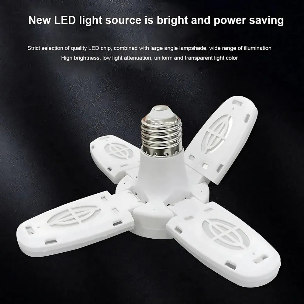 Foldable led fan bulb - home decor