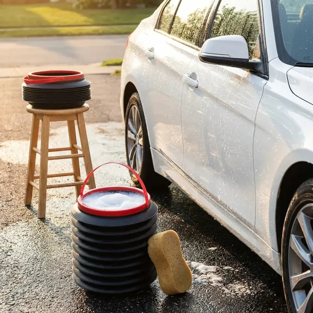 Foldable multi-use storage bucket - home improvement
