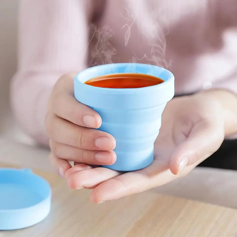Foldable silicone travel mug - home & kitchen